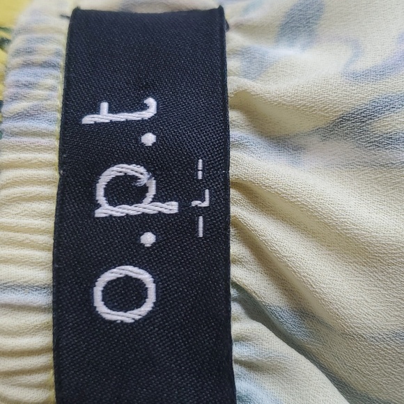 o.p.t Floral Vimmy Tiered Pleated Maxi Dress Yellow Size L - Picture 10 of 12